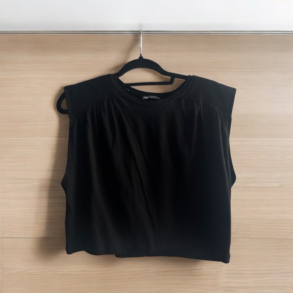 Black ZARA Crop Tank